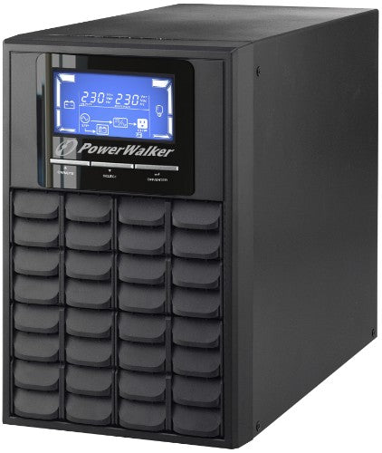 PowerWalker VFI 1000C LCD uninterruptible power supply (UPS) Double-conversion (Online) 1 kVA 800 W 3 AC outlet(s)