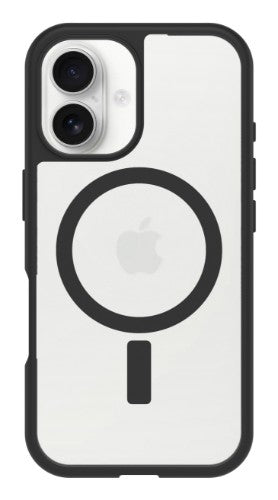 OtterBox React Series for MagSafe for Apple iPhone 16, Black Crystal