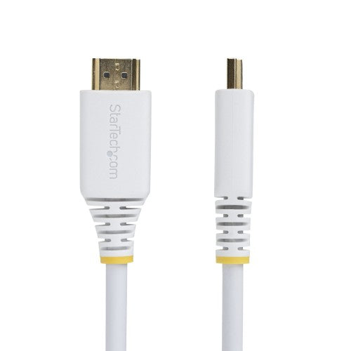 StarTech.com 6ft (1.8m) Premium Certified High Speed HDMI Cable, 4K 60Hz/1440p 144Hz, HDR10/HDCP 2.2/ARC, 18Gbps, UHD HDMI 2.0 Cord for TV/Monitor/Display, TPE Jacket, White