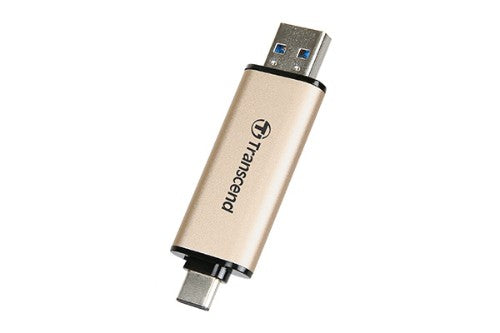 Transcend JetFlash 930C USB flash drive 128 GB USB Type-A / USB Type-C 3.2 Gen 1 (3.1 Gen 1) Gold