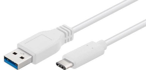 Microconnect USB3.1CA1W USB cable USB 3.2 Gen 1 (3.1 Gen 1) 1 m USB A USB C White