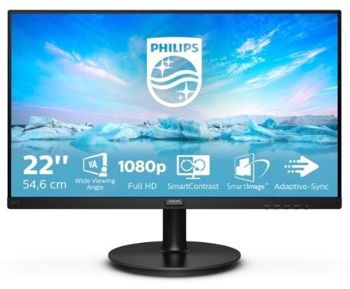 Philips V Line 221V8/00 computer monitor 54.6 cm (21.5") 1920 x 1080 pixels Full HD LED Black