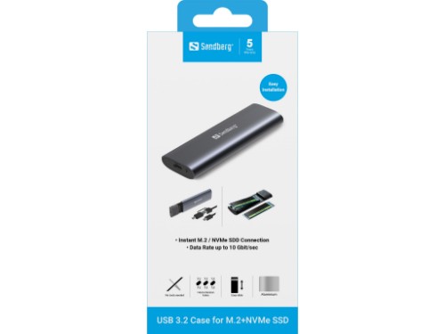 Sandberg USB 3.2 Case for M.2+NVMe SSD