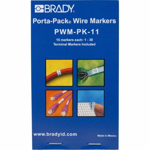 Brady PWM-PK-11 cable marker Black, White Vinyl