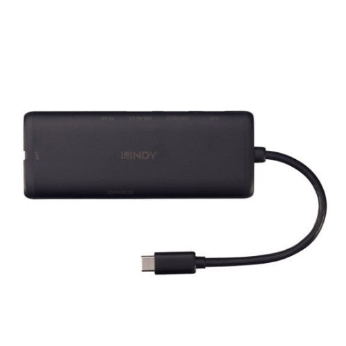 Lindy DST-Mini USB-C Laptop Mini Docking Station with 4K Support and 100W Pass-Through Charging