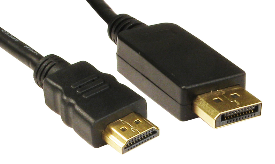 Cables Direct DisplayPort - HDMI, 1m Black