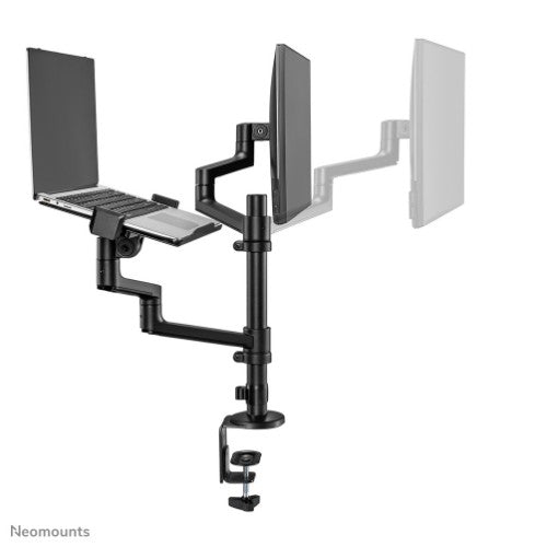 Neomounts DS20-425BL2 Monitor arm with laptop holder 17-27" - space saving