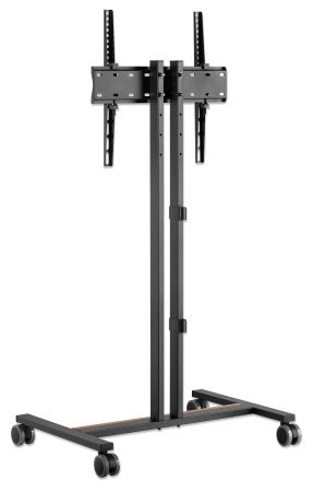 Manhattan Trolley Mount Stand for TV & Monitors, For screens: 34" to 55", VESA compatability: all between 200x200 to 400x400mm - check the dimensions of the four mounting holes on back of screen to ensure it fits, Max 35kg, Height-adjustable to four level