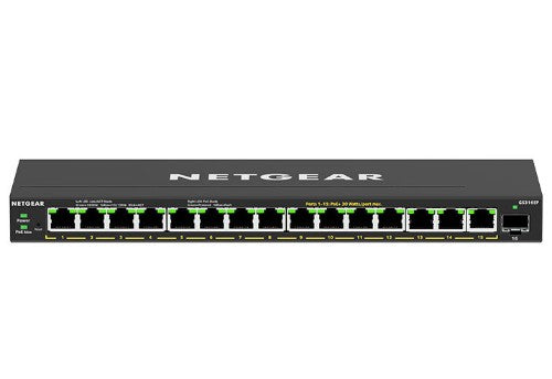 NETGEAR GS316EP Managed Gigabit Ethernet (10/100/1000) Power over Ethernet (PoE) Black