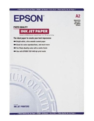 Epson Photo Quality Ink Jet Paper, DIN A2, 102g/m², 30 Sheets