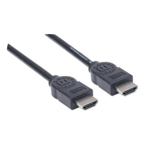 Manhattan HDMI 4K@60Hz Cable with Ethernet, 1m, Certified, Suitable for ALL 4K & 1080p/HD uses - when upgrading now or have it ready for when you need it, Male to Male, Black, Ultra HD 4k x 2k, Lifetime Warranty, Premium High Speed, Equivalent to HDMM1MP