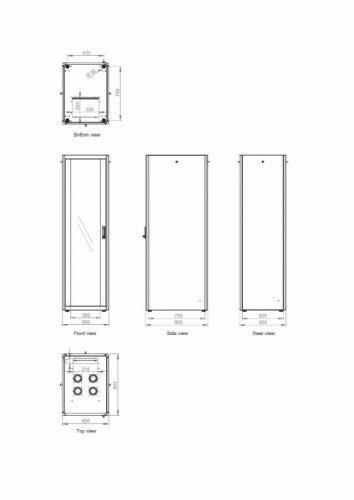 Equip Basic Flex 19' Cabinet, 26U, 600X800MM, RAL7035 Grey