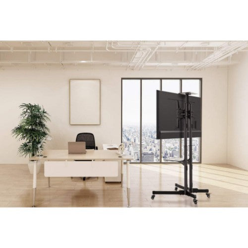 Manhattan Trolley Mount Stand for TV & Monitors, For screens 37" to 65", VESA compatibility: all between 200x200 to 600x400mm - check the dimensions of the four mounting holes on back of screen to ensure it fits, Max 40kg, Black, LFD, Bracket, Lifetime Wa