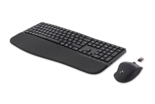 HP 680 Comfort Dual-Mode and Mouse Combo keyboard Mouse included Home RF Wireless + Bluetooth AZERTY Belgian Black