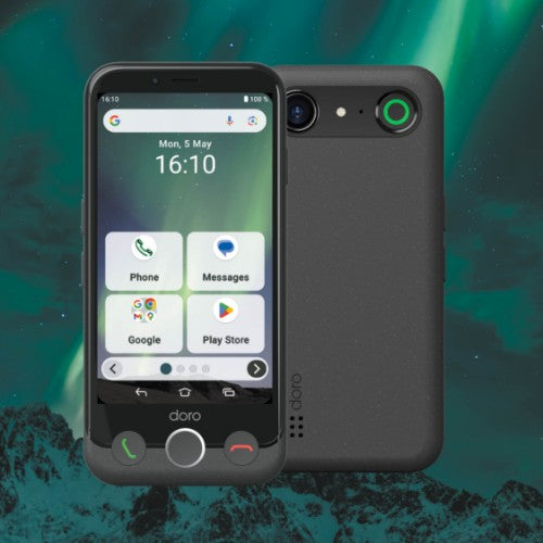 Doro Aurora A10 11.4 cm (4.5") Dual SIM Android 14 4G USB Type-C 4 GB 64 GB 3000 mAh Graphite