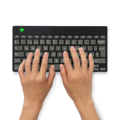 R-Go Tools Ergonomic keyboard R-Go Compact Break, compact keyboard with break software, QWERTY (ES), Bluetooth, black