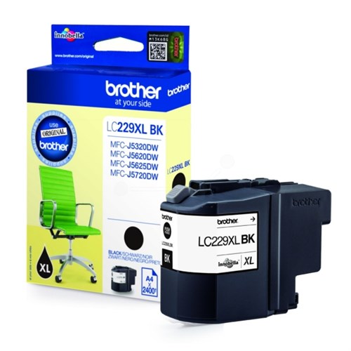 Brother LC-229XLBK Ink cartridge black, 2.4K pages ISO/IEC 24711 48.2ml for Brother MFC-J 5320