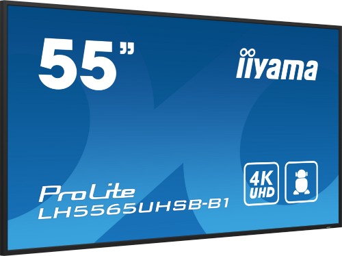 iiyama 55" Vivid-Bright Display with 4K resolution and 800cd/m² panels for illuminating communication