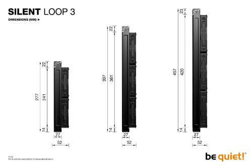 be quiet! Silent Loop 3 240 mm Processor All-in-one liquid cooler 12 cm Black 1 pc(s)