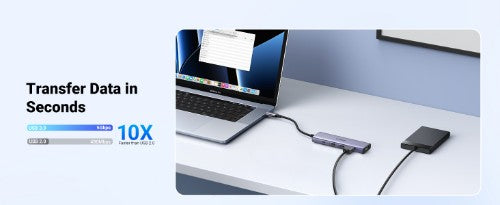 Ugreen 15596 laptop dock/port replicator Wired USB 3.2 Gen 1 (3.1 Gen 1) Type-A + Type-C Aluminium