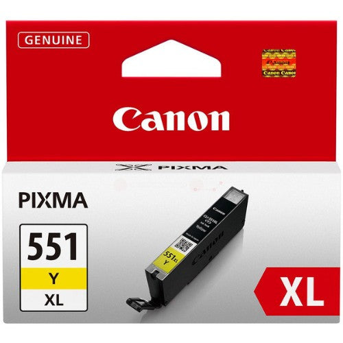 Canon 6446B001/CLI-551YXL Ink cartridge yellow high-capacity, 695 pages 274 Photos 11ml for Canon Pixma IP 8700/IX 6850/MG 5450/MG 6350/MX 725