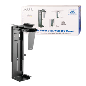 LogiLink EO0005 CPU holder Desk-mounted CPU holder Black