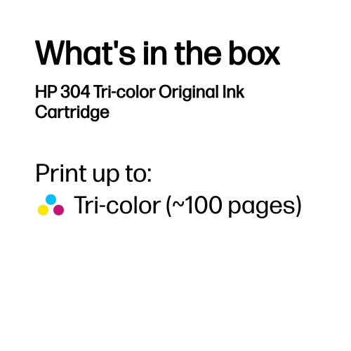 HP N9K05AE/304 Printhead cartridge color, 100 pages/5% 2ml for HP DeskJet 2620/3720