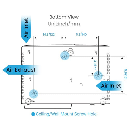 BenQ X500i Short throw projector 2200 ANSI lumens DLP UHD 4K (3840x2160) Black, White