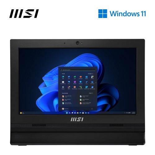 MSI Pro AP162T ADL Intel N100 All in One PC, (4GB RAM, 128GB SSD, Windows 11PRO), 15.6 Inch Single-Resistive touch Screen/UHD Graphics/Dual COM Port/LPT Port/Dual LAN/VGA/WiFi 5/BT 5.1/VESA/SD Card Reader