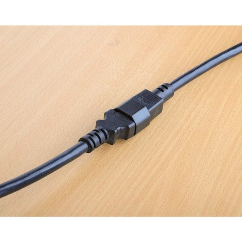 Manhattan Power Cord/Cable, C14 Male to C13 Female (kettle lead), Monitor to CPU, 5m, 10A, Black, Lead, Lifetime Warranty