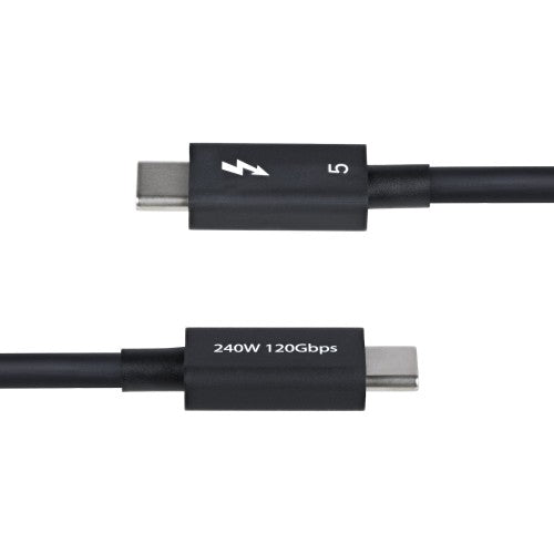 StarTech.com 1.5ft (50cm) Thunderbolt 5 Cable, 80Gbps/Up to 120Gbps, 240W PD, 8K 60Hz, Certified Thunderbolt Cable - Compatible w/Thunderbolt 4/USB4/USB-C