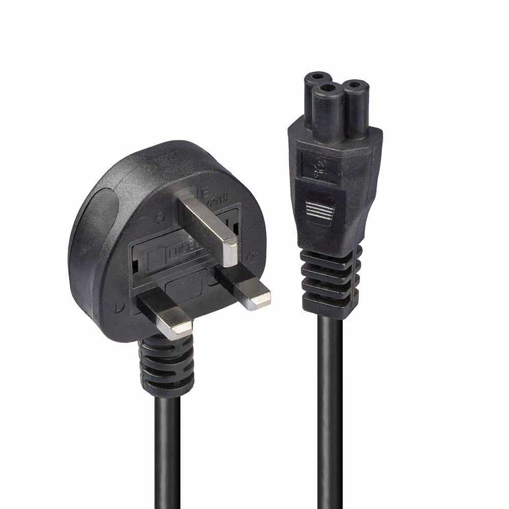 Lindy 3m UK 3 Pin to C5 Mains Cable, lead free