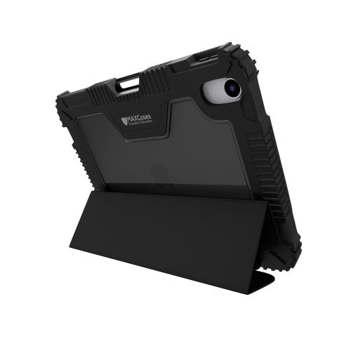 MAXCases Extreme Folio-X for iPad 10 & 11th gen (Black-Smooth Wipeable Material)