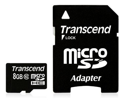 Transcend microSDXC/SDHC Class 10 8GB with Adapter