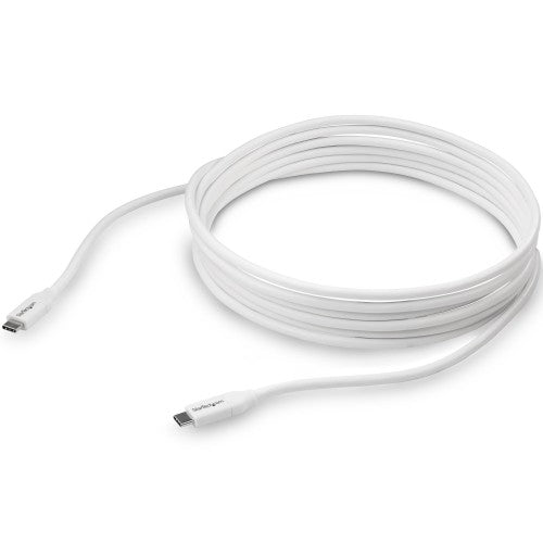 StarTech.com USB-C to USB-C Cable w/ 5A PD - M/M - White - 4 m (13 ft.) - USB 2.0 - USB-IF Certified
