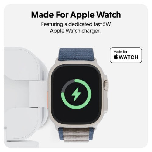 Targus HJ3320WHGL mobile device charger Headphones, Smartphone, Smartwatch White USB Wireless charging Fast charging Indoor