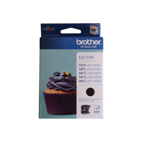 Brother LC-123BK Ink cartridge black, 600 pages ISO/IEC 24711 11ml for Brother DCP-J 132/MFC-J 4510/MFC-J 6920