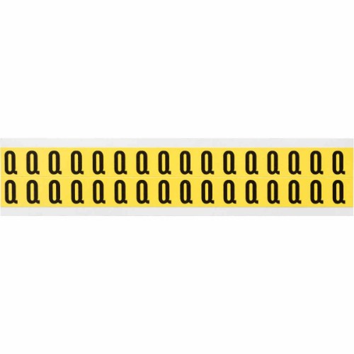 Brady 3420-Q self-adhesive label Rectangle Removable Black, Yellow 32 pc(s)