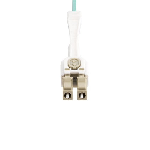 StarTech.com 10m (32.8ft) LC to LC (UPC) OM4 Multimode Fiber Optic Cable w/Push Pull Tabs, 50/125µm, 100G, Bend Insensitive, Low Insertion Loss - LSZH Fiber Jumper Cord