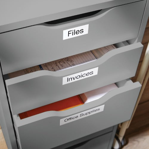 Dymo 16960/S0718070 DirectLabel-etikettes Polyester black on white 19mm x 5,5m for Dymo D1 6-19mm/24mm/400 Duo