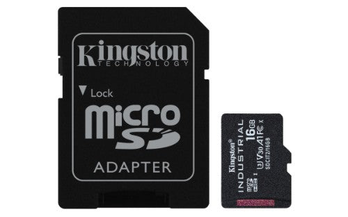 Kingston Technology 16GB microSDHC Industrial C10 A1 pSLC Card + SD Adapter