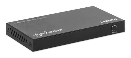 Manhattan 4K@60Hz 3-Port HDMI Switch, Switches Between Three HDMI Inputs on One HDMI Output (3x1), 18G, Automatic and Manual Switching, IR Remote Control, Black
