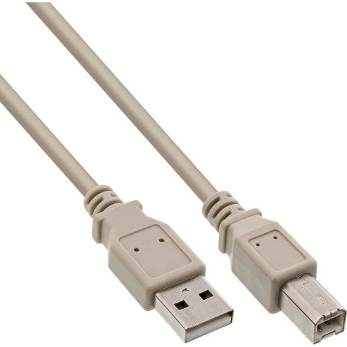 InLine USB 2.0 Cable Type A male / B male beige 3m