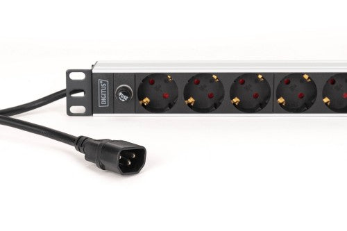 Digitus DN-95437 power distribution unit (PDU) 9 AC outlet(s) 1U Black, Silver