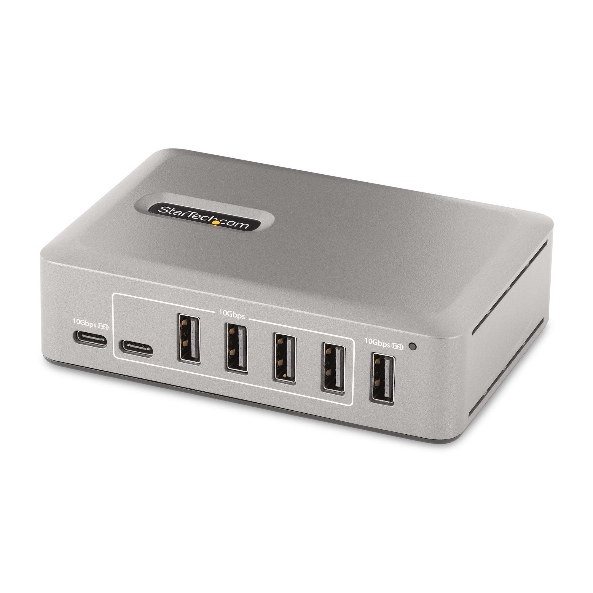 StarTech.com 10-Port USB-C Hub - 8x USB-A/2x USB-C - Self-Powered w/65W Power Supply - USB 3.1 10Gbps - Desktop/Laptop USB Hub w/USB-IF Certified 3ft Locking Cable, USB C Hub