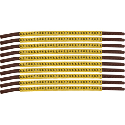 Brady SCNG-15-6 cable marker Black, Yellow Nylon 300 pc(s)
