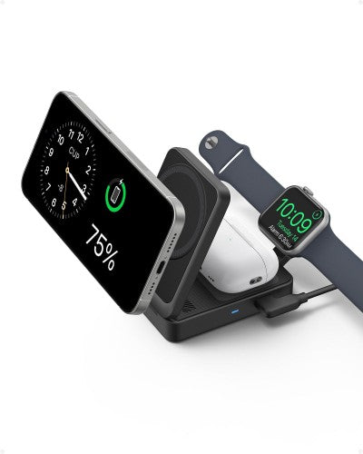 Anker B2557212 mobile device charger Headphones, Mobile phone, Smartwatch Black USB Wireless charging Fast charging Indoor