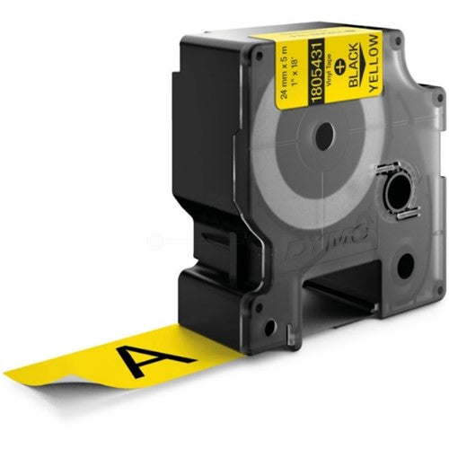 Dymo 1805431 Ribbon Vinyl black on yellow 24mmx5,5m for Dymo Rhino 6-24mm