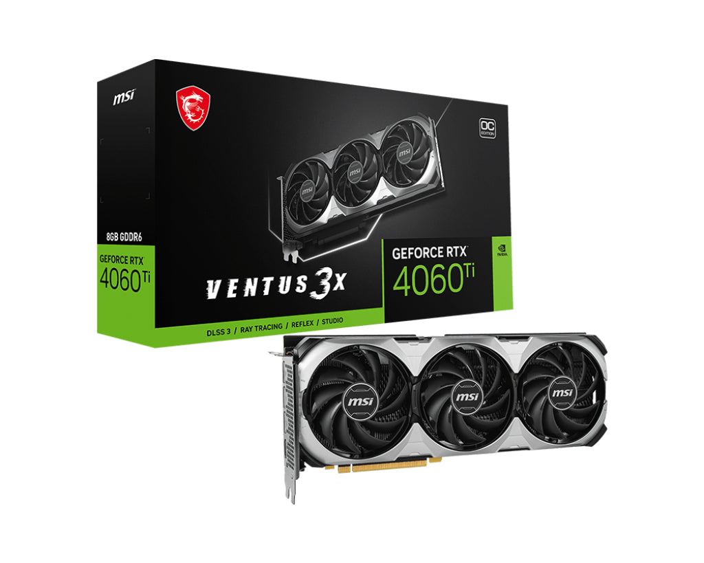 MSI VENTUS GeForce RTX 4060 Ti 3X E 8G OC NVIDIA 8 GB GDDR6