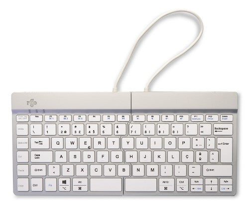 R-Go Tools Ergonomic keyboard R-Go Split Break with break software, ergonomic split keyboard, QWERTY (PT), Bluetooth, white